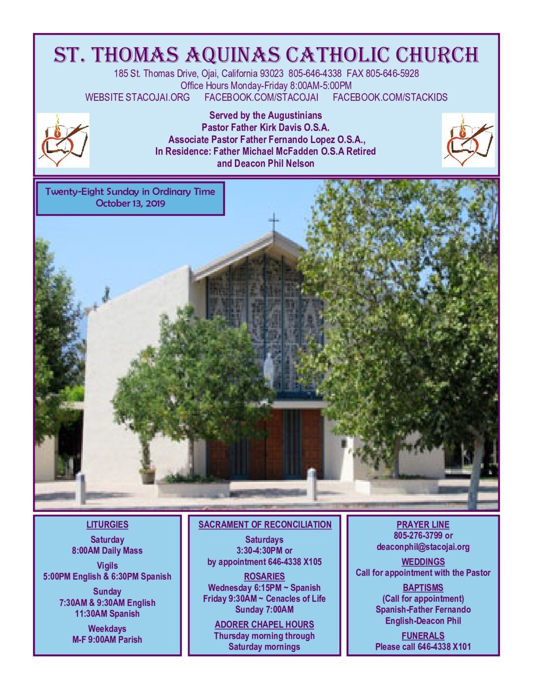 Bulletins St. Thomas Aquinas Catholic Church Ojai, CA
