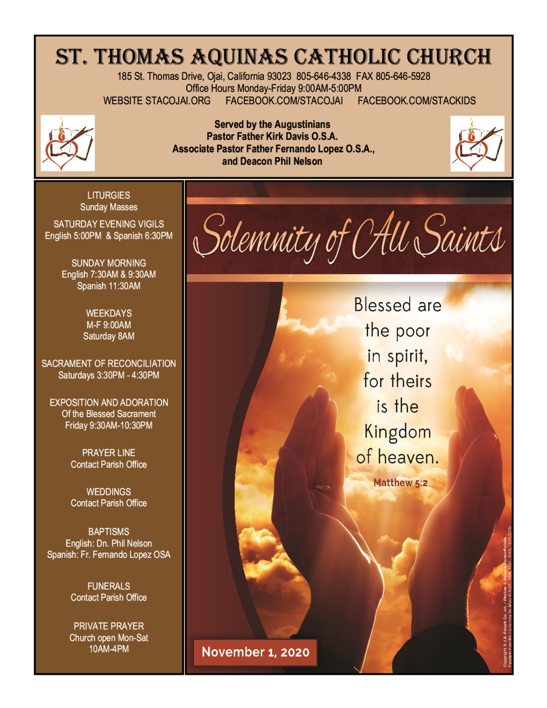 St. Thomas Aquinas Catholic Church Ojai, CA Served by the