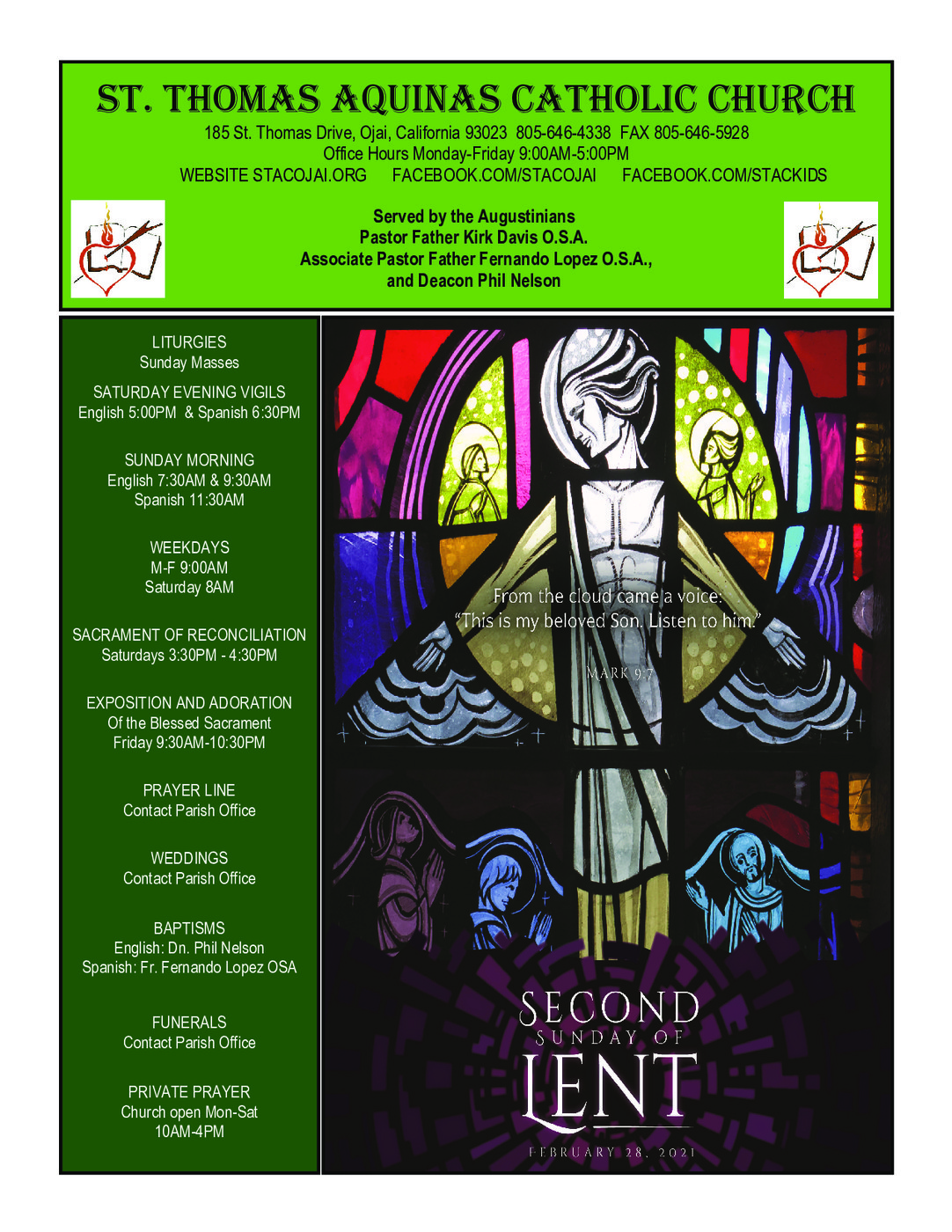 St. Thomas Aquinas Catholic Church Ojai, CA Served by the